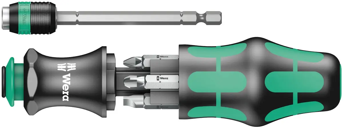 Wera KK25 Replacement Type Driver Bit Set | 7-Piece Compact Screwdriver & Bit Adapter - view 3