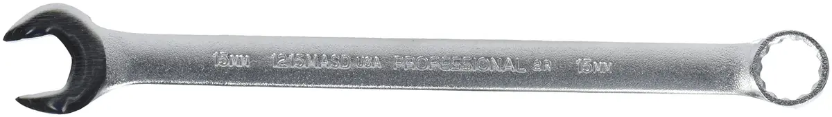 Stanley Satin Combination Wrench 15 mm | Durable Alloy Steel, 12 PT Box End, Classic Style - main product image