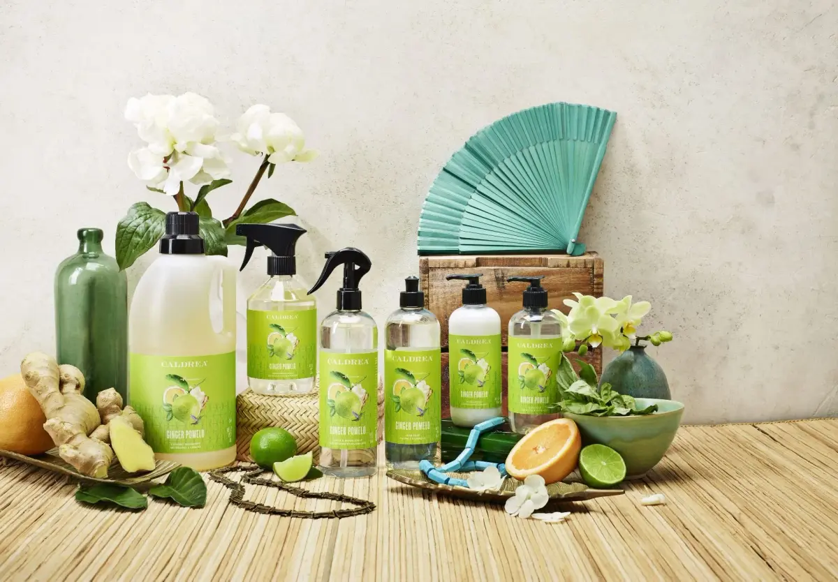 Caldrea Multi-surface Countertop Spray Cleaner Ginger Pomelo Scent 473ml (16 Fl Oz) | Plant-Based Odor Eliminator - view 4