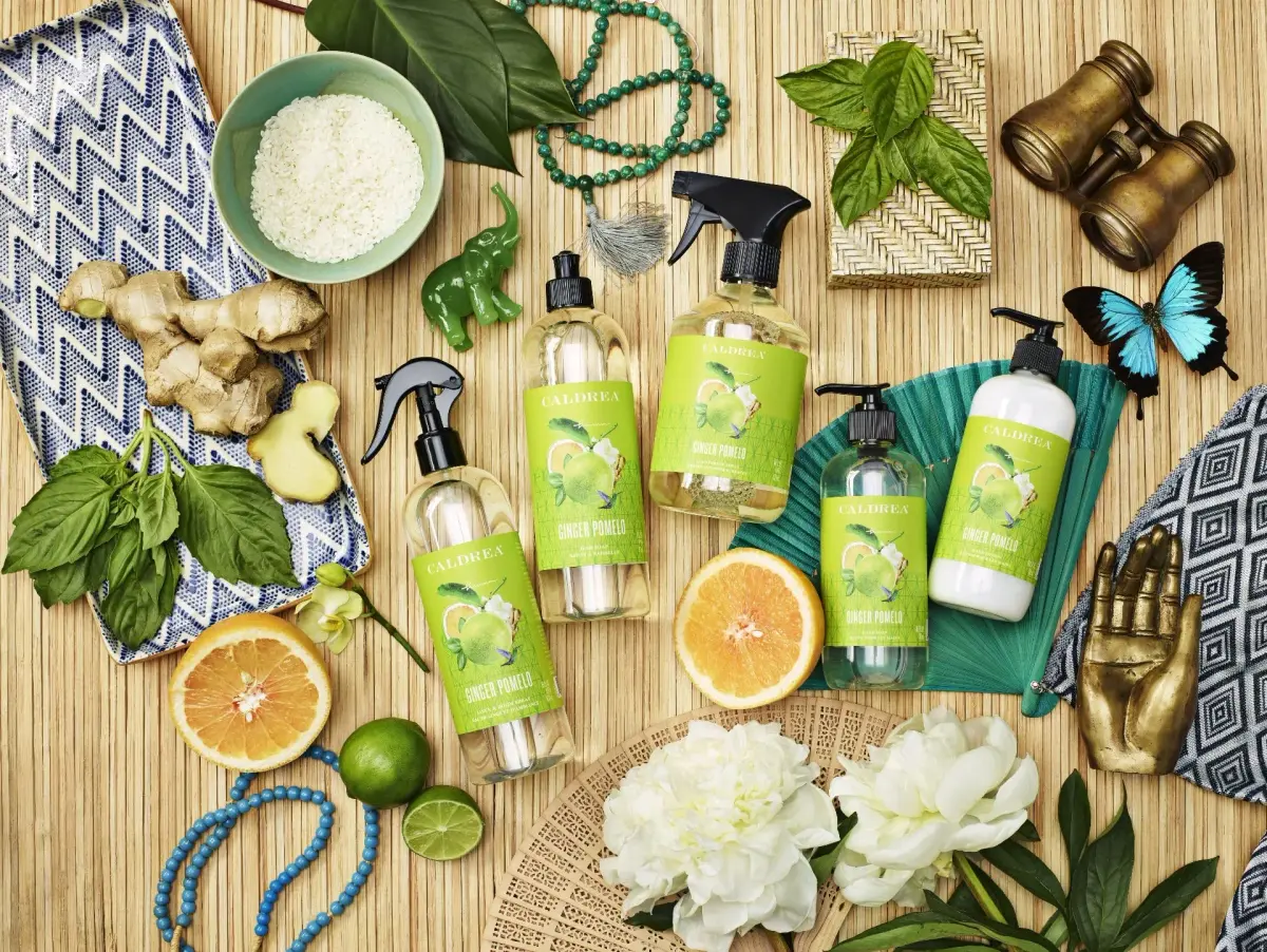 Caldrea Multi-surface Countertop Spray Cleaner Ginger Pomelo Scent 473ml (16 Fl Oz) | Plant-Based Odor Eliminator - main product image