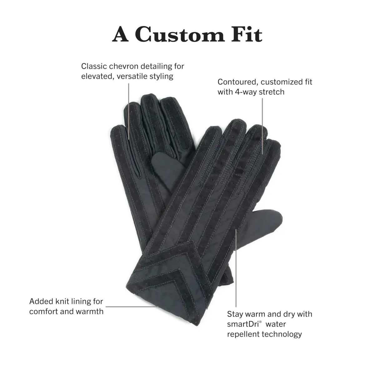 isotoner Men's Signature Stretch Cold Weather Gloves | Brown, X-Large (25.4 cm L x 12.7 cm W x 2.5 cm H) - view 2
