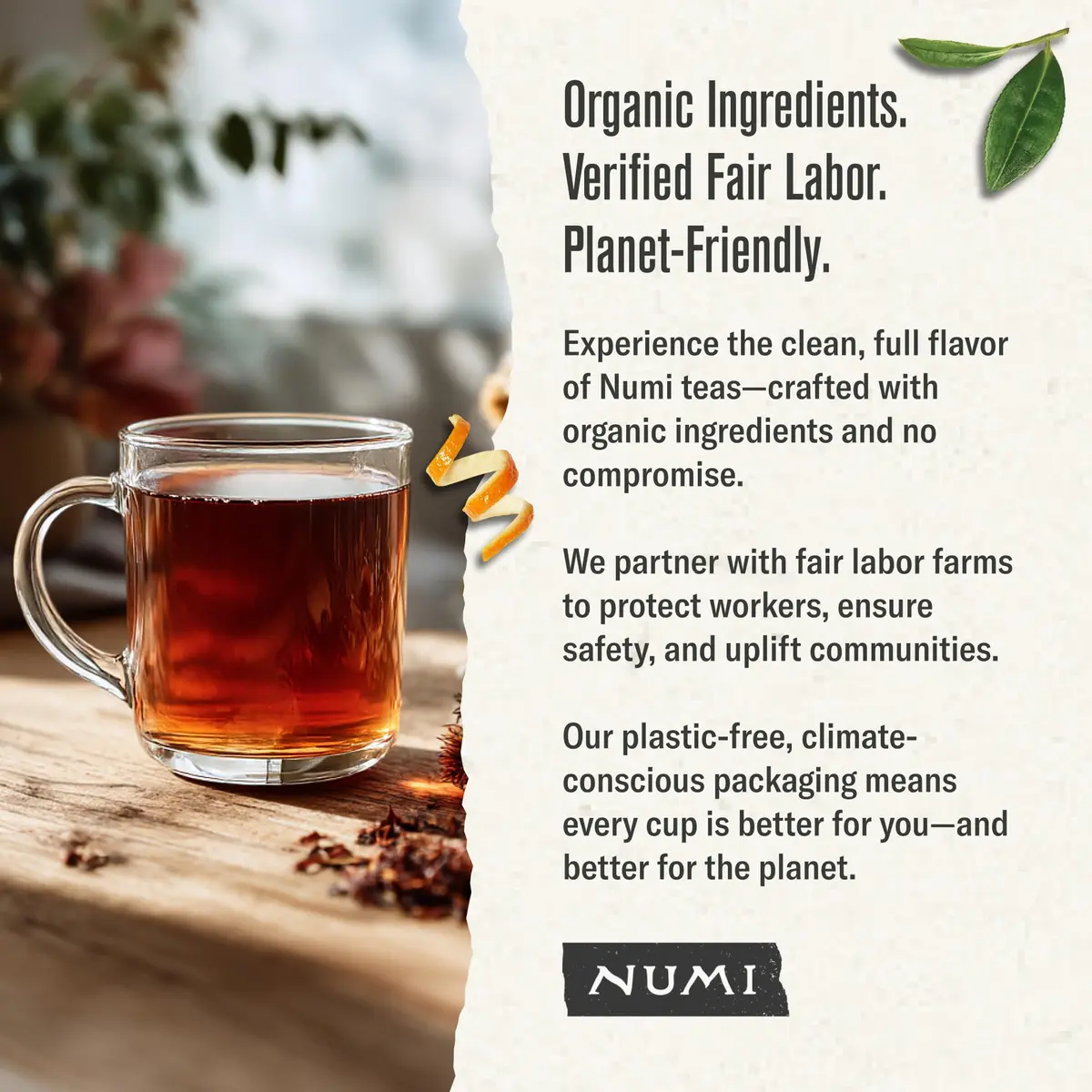Numi Organic Rooibos Tea, 18 Herbal Tea Bags, Caffeine Free | Organic, Natural & Eco-Friendly - view 7