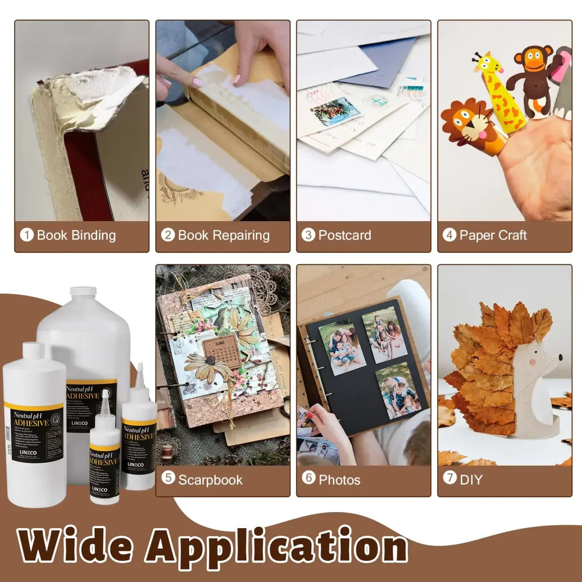 Lineco Neutral pH Adhesive 237ml (8 Fl Oz) | Acid-Free Archival Glue for Crafts & Bookbinding - view 8