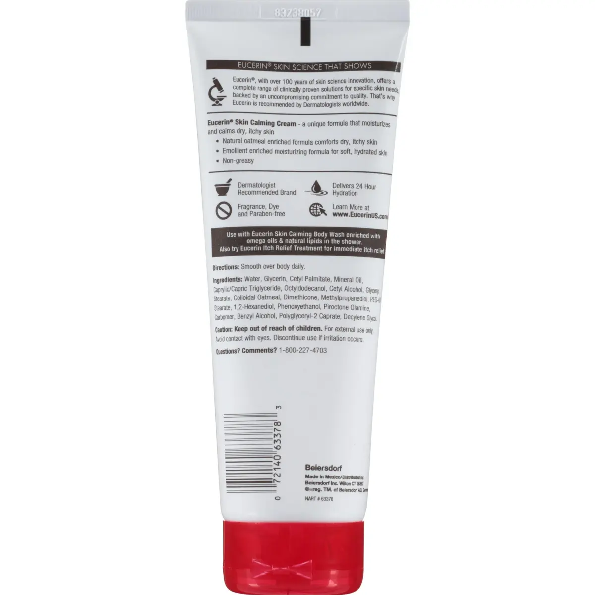 Eucerin Skin Calming Cream 8 oz. Tube (Pack of 3) | Soothes Dry, Itchy Skin with Natural Oatmeal - view 7