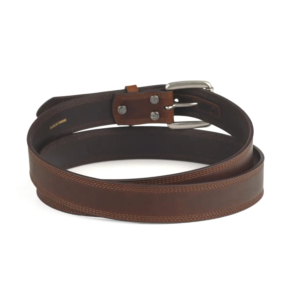 ARIAT Men's Copper Full-Grain Leather Belt with Silver Buckle, 40 | Classic Western Style & Durable Design - view 4