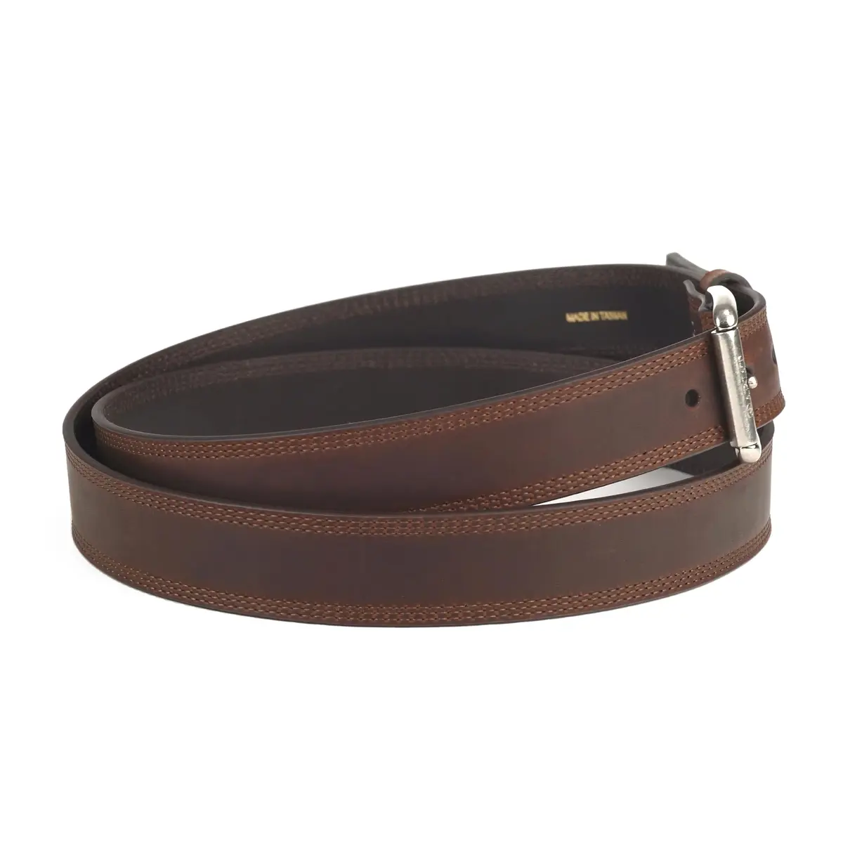 ARIAT Men's Copper Full-Grain Leather Belt with Silver Buckle, 44 | Classic Western Style & Durability - view 2