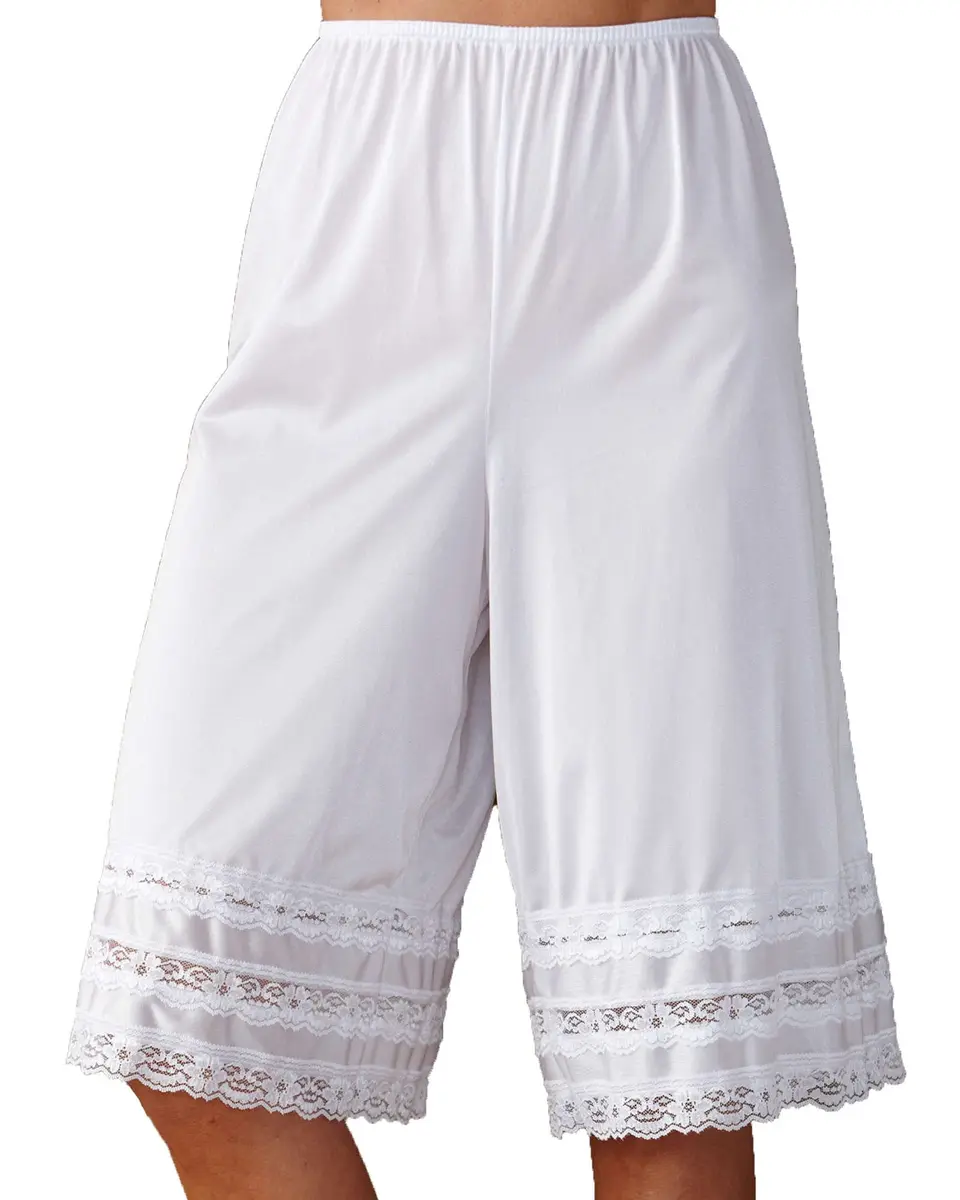 Velrose Snip-it 26" Culotte Slip (2402) White Small | Adjustable Length Feminine Lingerie - main product image