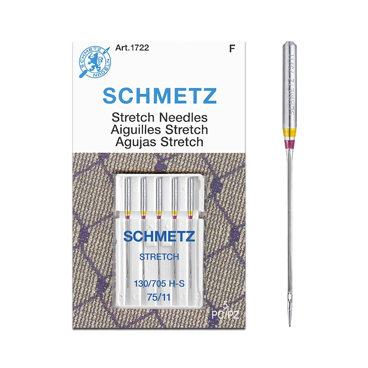 SCHMETZ Stretch Sewing Machine Needles Size 75/11 | Perfect for Stretch Fabrics & Knits - view 3