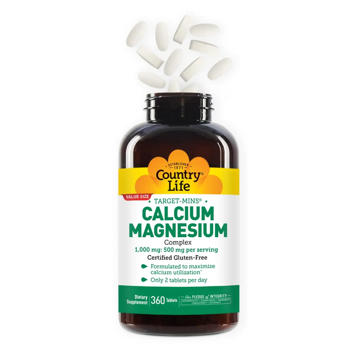 Country Life Target-Mins Calcium Magnesium Complex, 360 Tablets | Supports Bone & Muscle Health - view 5