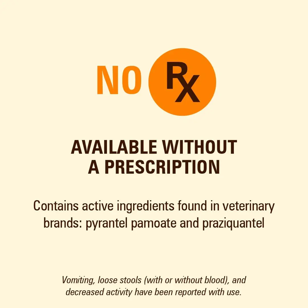WORM X PLUS 7 Way De-Wormer Chewables for Dogs | Broad Spectrum Tapeworm & Hookworm Control (2 Count) - view 2