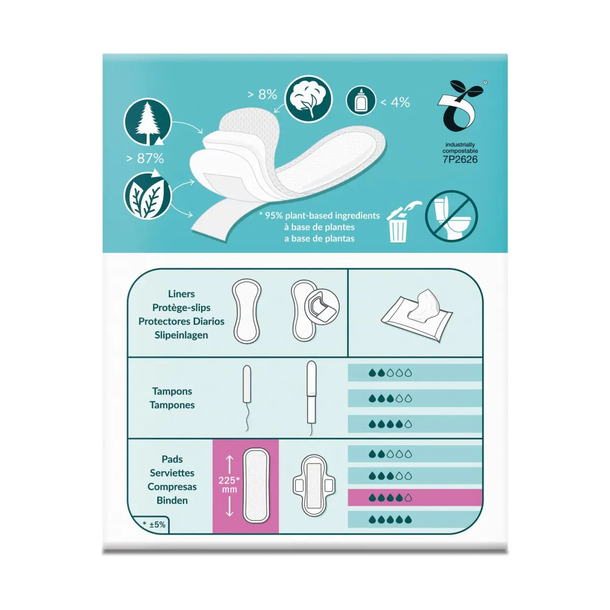 Natracare Slim Fitting Ultra Pads Without Wings, Super Plus, 12 Count (Pack of 1) | Certified Organic Cotton, Plastic-Free - view 2