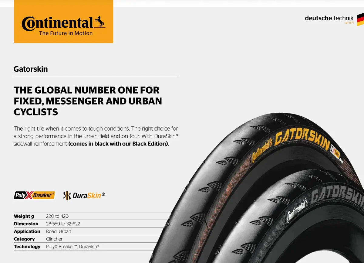 Continental Gatorskin 700x23 Road Bike Tire | High Mileage & Puncture Protection - view 2