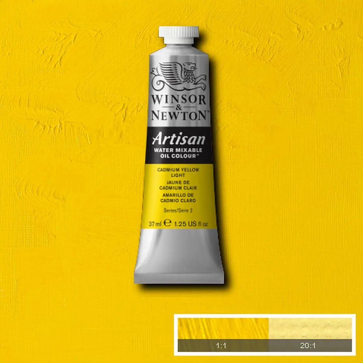 Winsor & Newton Artisan Water Mixable Oil Paint, Cadmium Yellow Light, 37ml (1.25 fl oz) | ASTM D4236 Certified Opaque Yellow - view 3