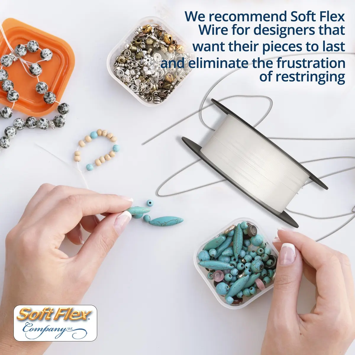 Soft Flex 49 Strand Beading Wire - Medium 0.019" (0.48mm) - 30 Feet (9.14m) | USA-Sourced for Jewelry Making - view 3