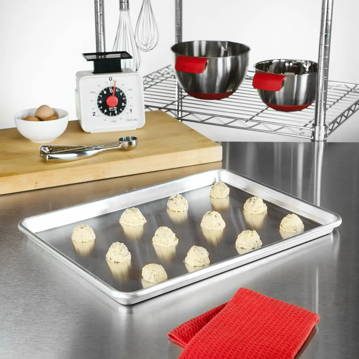 Fat Daddio's SP-HALF Natural Aluminum Half Sheet Pan, 18 x 13 x 1 inch | Durable Commercial Bakeware for Baking & Roasting - view 5