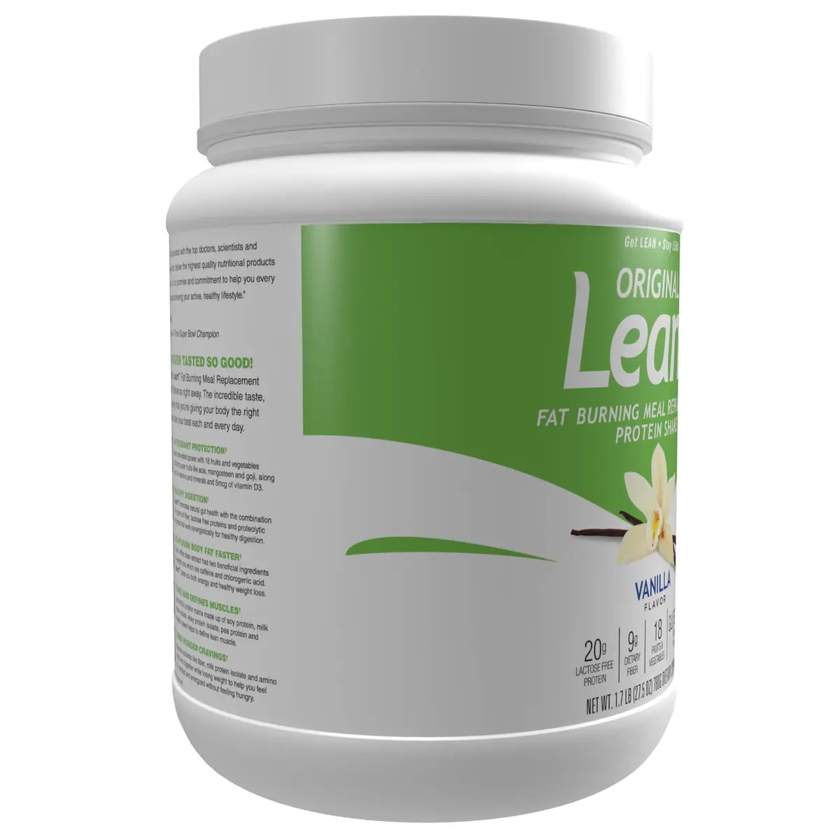 LEAN1 Vanilla Meal Replacement Protein Shake 27.5oz | Supports Weight Loss & Muscle Tone - view 7