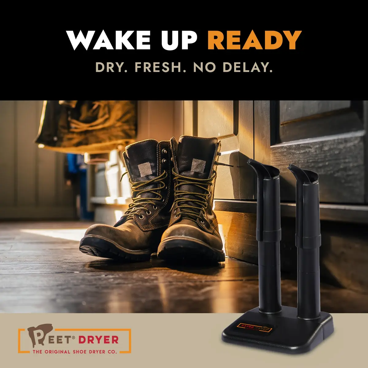 PEET Original Portable Electric Boot & Shoe Dryer, Silent & Always-On | Effective, Energy-Efficient Shoe Drying System - view 5