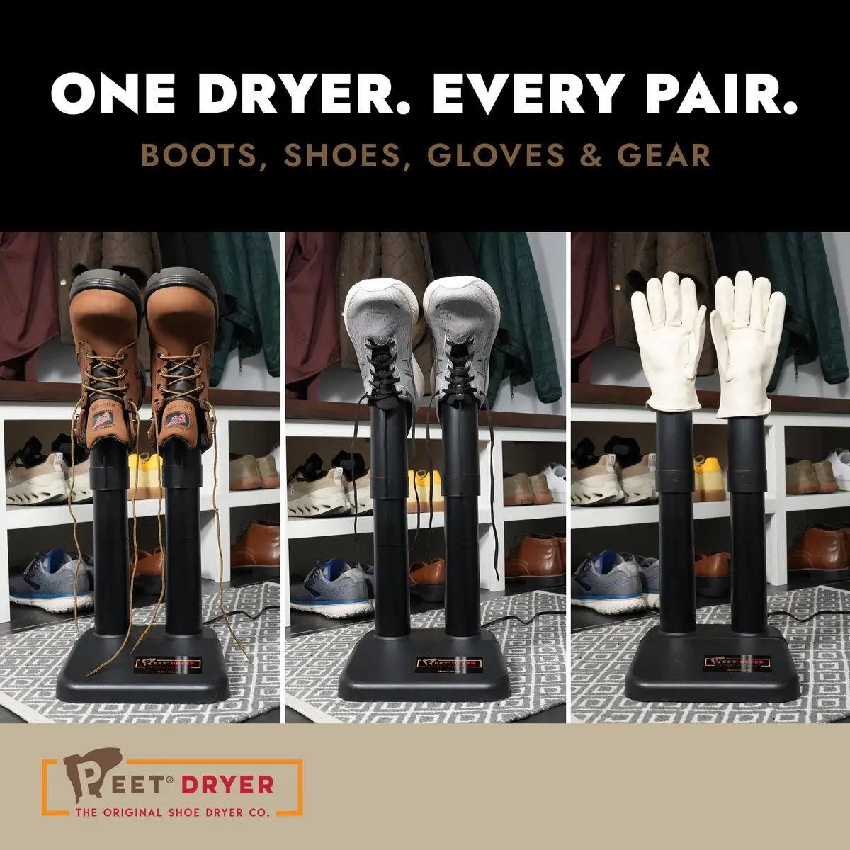 PEET Original Portable Electric Boot & Shoe Dryer, Silent & Always-On | Effective, Energy-Efficient Shoe Drying System - view 7