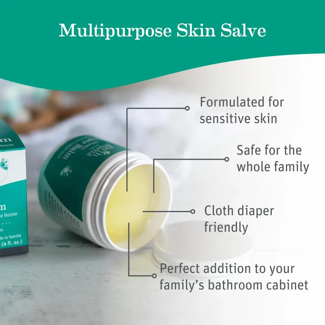 Earth Mama Organic Diaper Balm 60ml (2 Fl Oz) | EWG Verified, Petroleum & Fragrance-Free for Sensitive Skin (3-Pack) - view 2