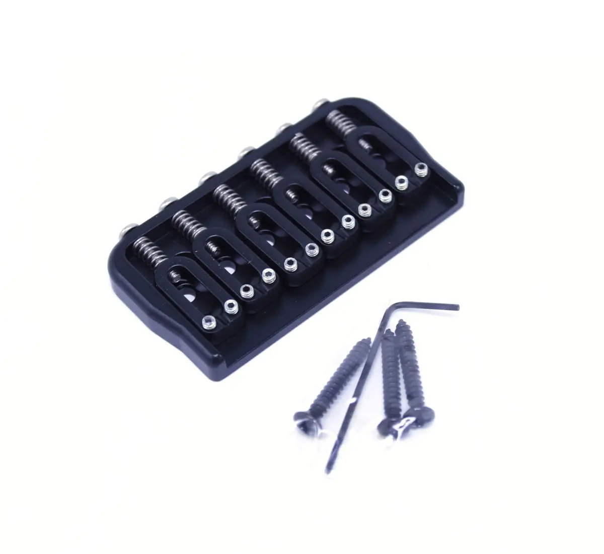 Hipshot 6-String US Fixed Guitar Bridge .125 Black | Premium Brass, 6-String, Fixed System - view 2