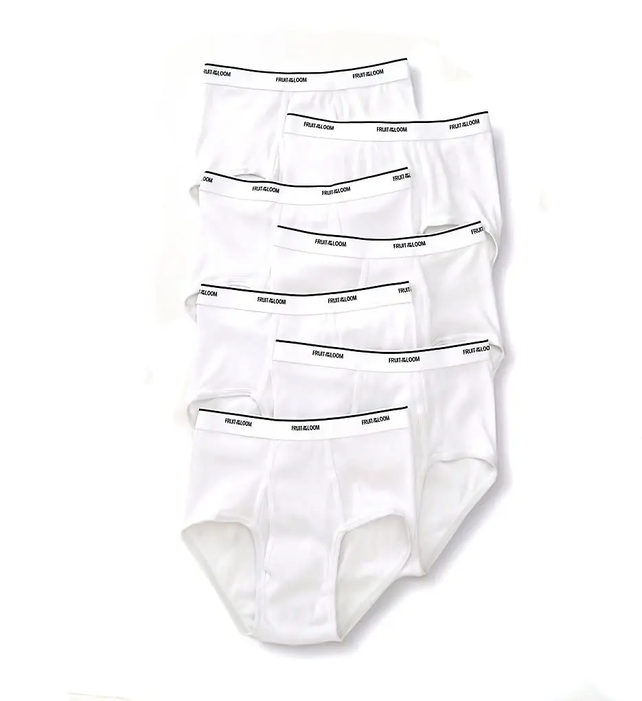 Fruit of the Loom Men's 7-Pack Basic Brief, White, Large | Full Coverage Cotton Underwear - main product image