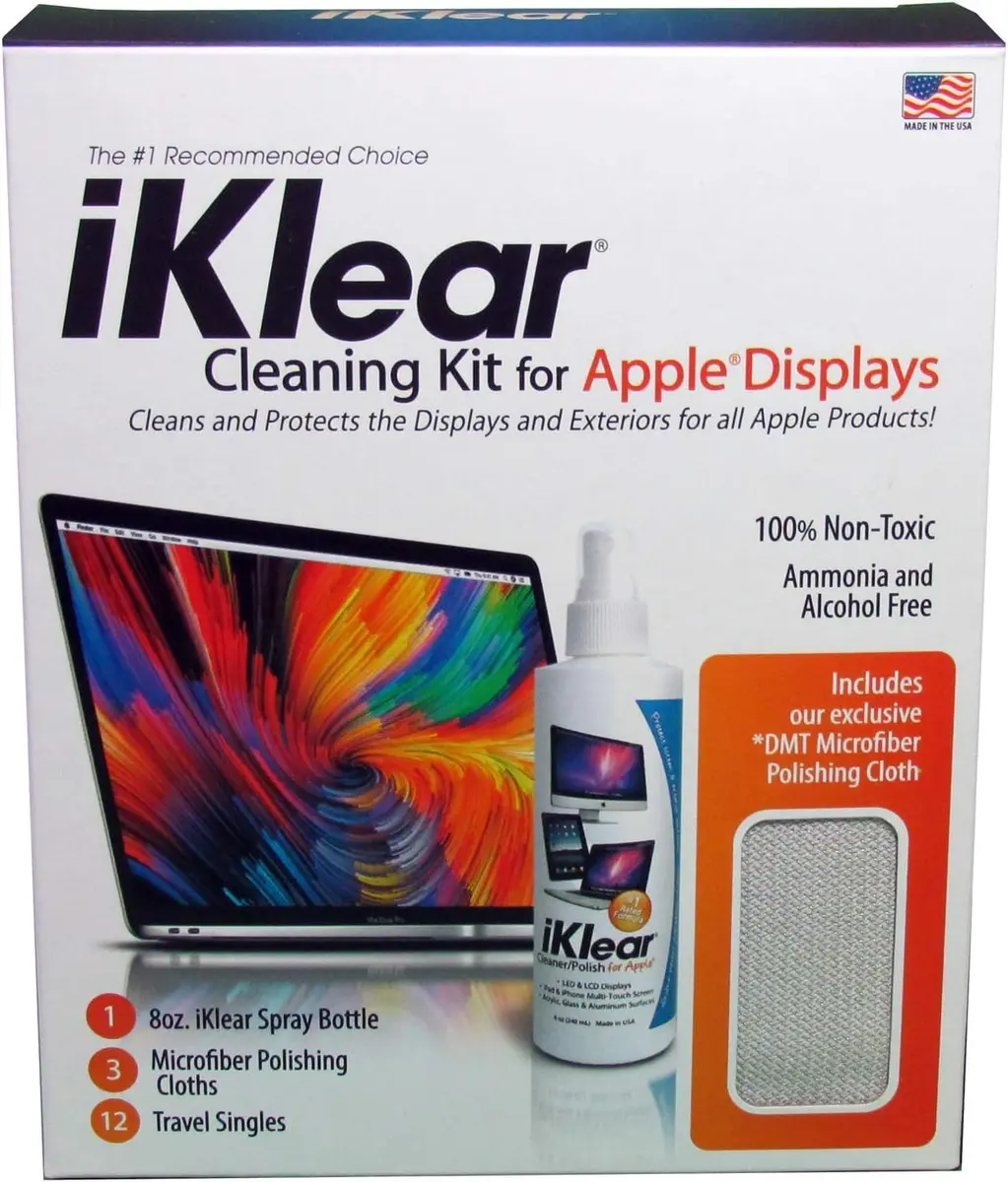 iKlear Screen Cleaner Kit for iPhone, iPad, Mac, TV | Safe, Non-Toxic, USA Made - main product image