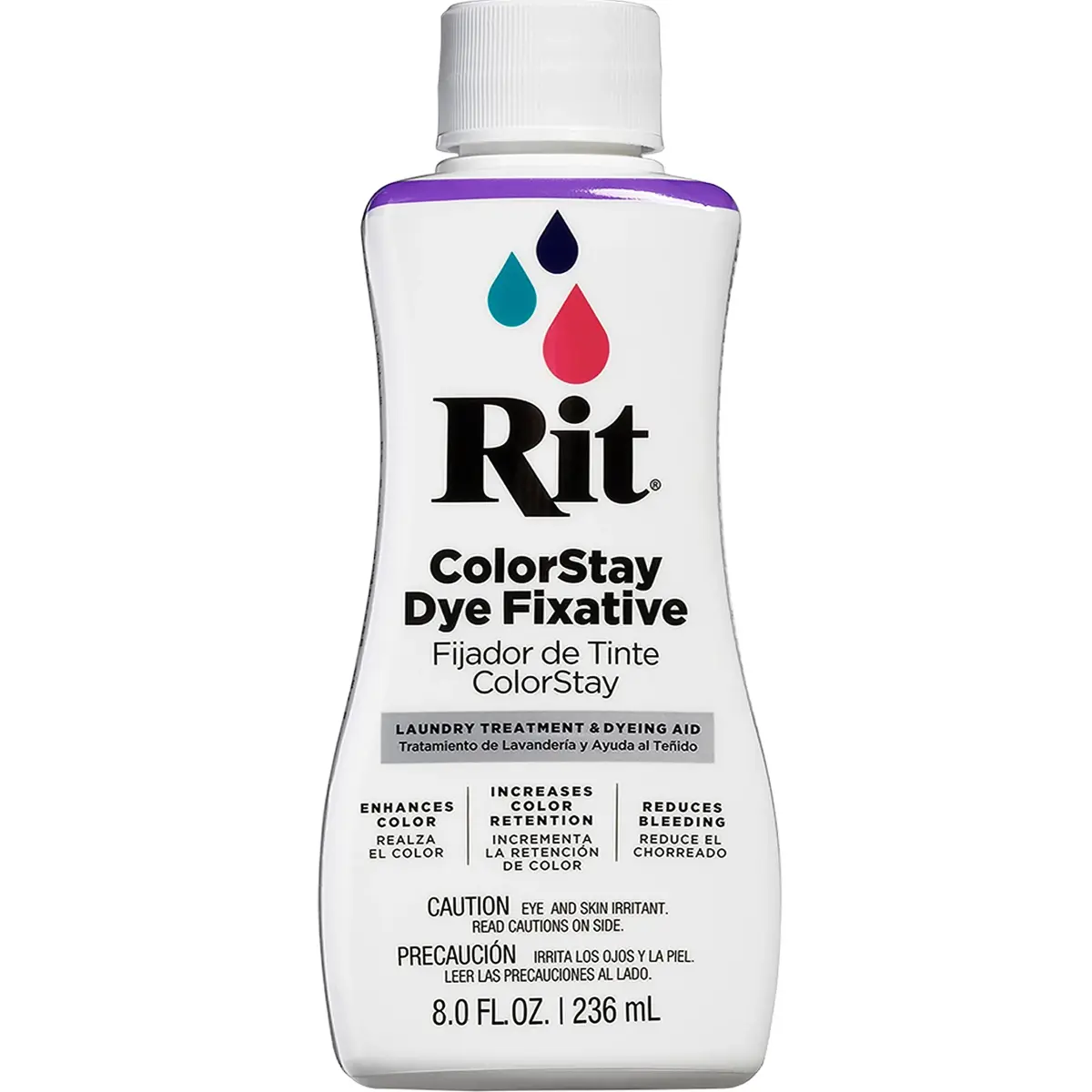 Rit ColorStay Dye Fixative Liquid 236ml (8 fl oz) | Locks in Color & Reduces Bleeding - main product image