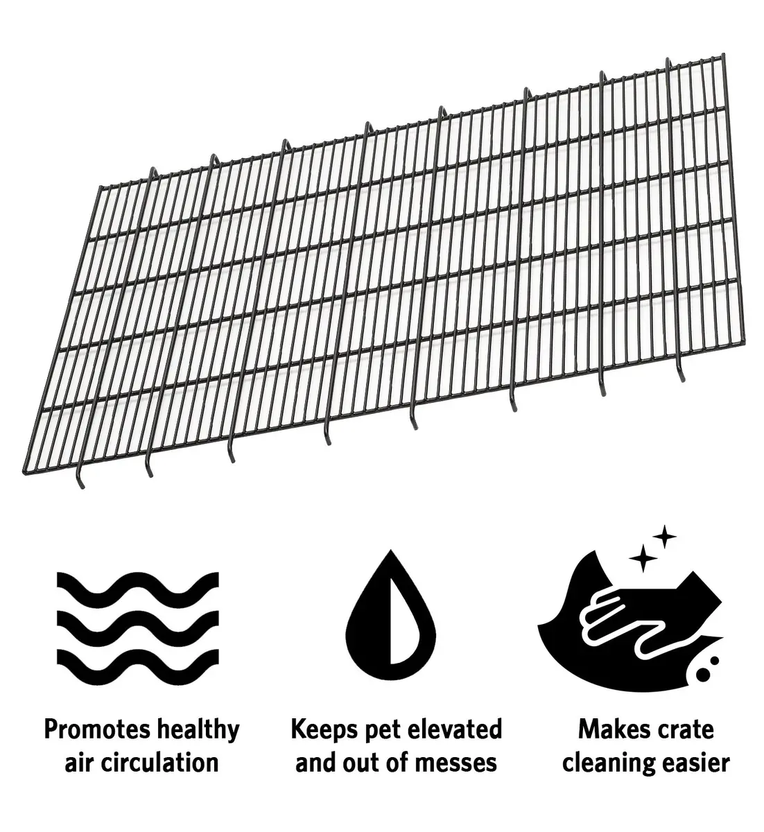 MidWest Homes for Pets MidWest Floor Grid for Dog Crate | Elevated, Durable Vinyl Coated Floor Grid for Intermediate Metal Crates - view 2