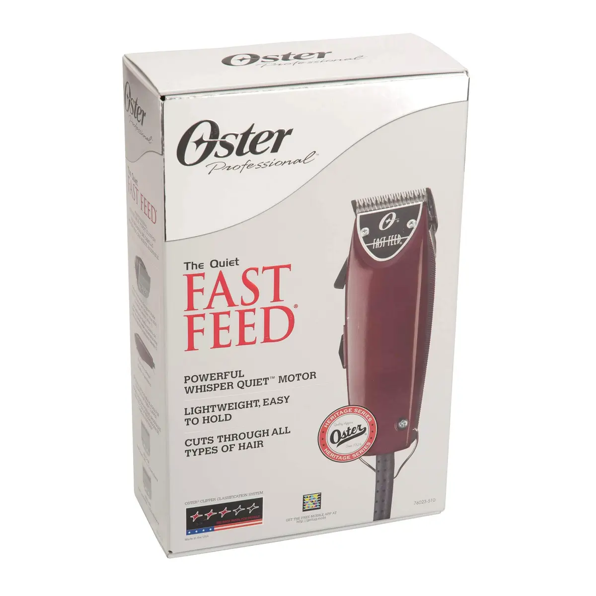 Oster Professional Fast Feed Hair Clipper Adjustable Pivot Motor | Whisper Quiet & Seamless Lengths (7 Piece Set) - view 8