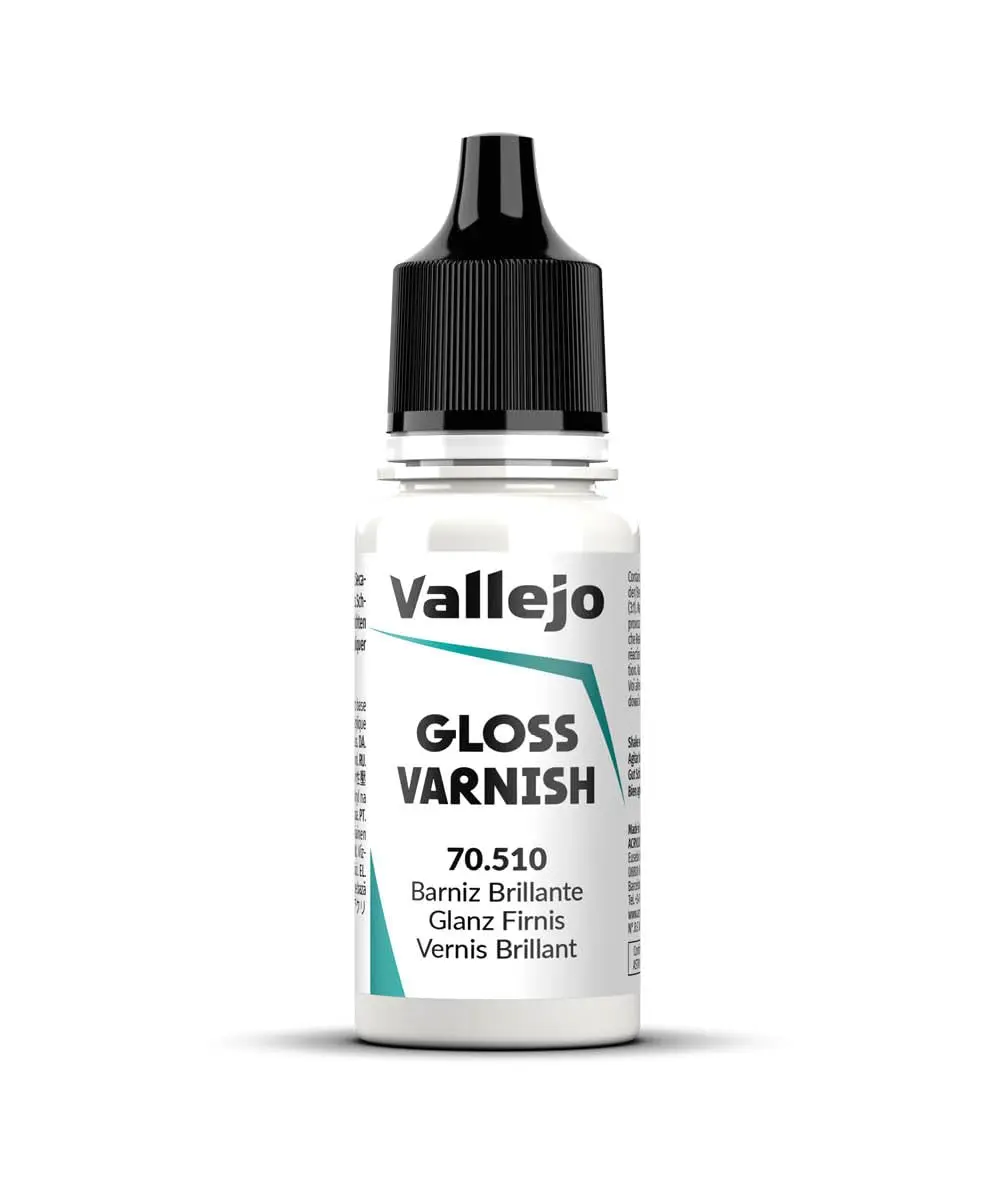 Vallejo Permanent Acrylic Varnish Glossy Finish 18 ml | Scratch & Weather Resistant, Indoor & Outdoor - main product image