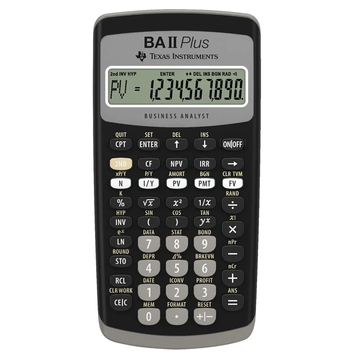 Texas Instruments BA II Plus Financial Calculator Black | Solves Time Value of Money Calculations - main product image