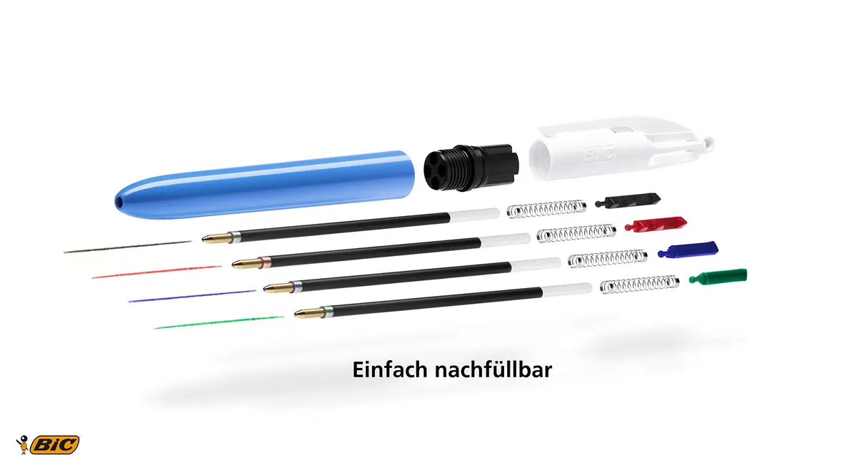 BIC Pen Refills - Black | Medium Point Ink for Bic 2 & 4 Colour Pens (50 pcs) - view 3