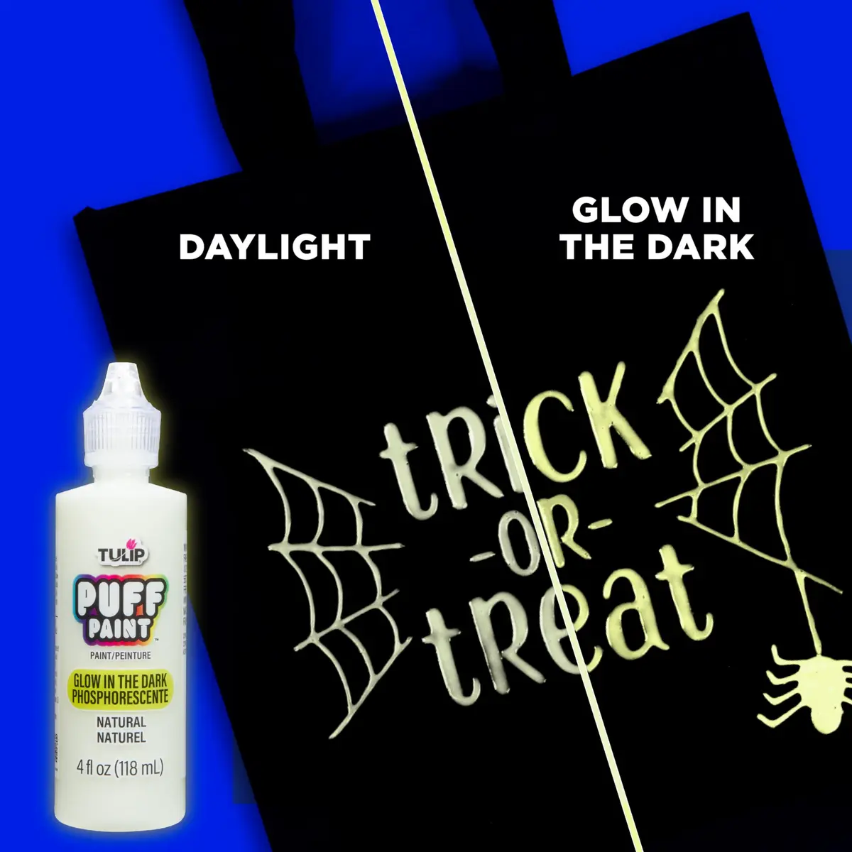 Tulip Puff Glow In The Dark Fabric Paint, 4 Fl Oz | Permanent, DIY & Notoxic Glow for Clothes - view 5