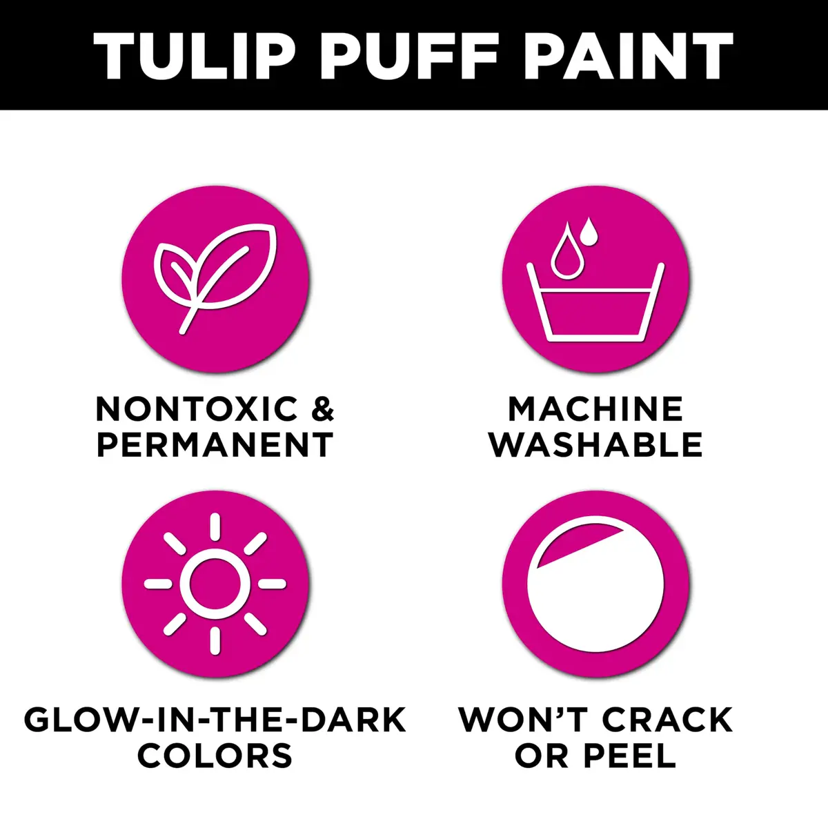 Tulip Puff Glow In The Dark Fabric Paint, 4 Fl Oz | Permanent, DIY & Notoxic Glow for Clothes - view 3