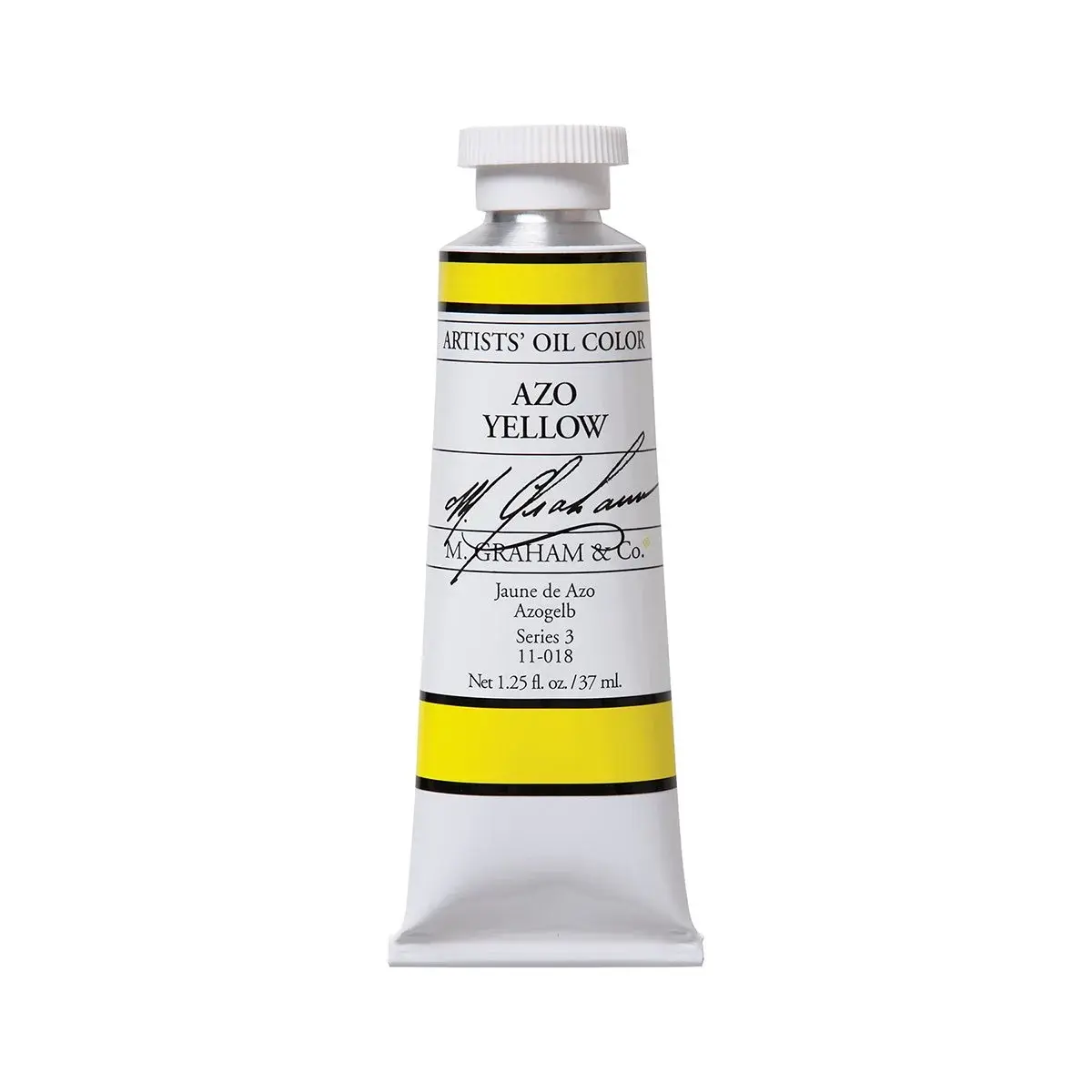 M. Graham Artist Oil Paint Azo Yellow 37ml (1.25 Fl Oz) | Walnut Oil Base, Lightfast I - main product image