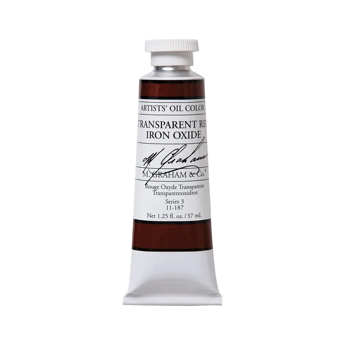 M. Graham & Co. Artist Oil Paint Transparent Red Iron Oxide 37ml (1.25 Fl Oz) | Lightfast Rating I Excellent - main product image