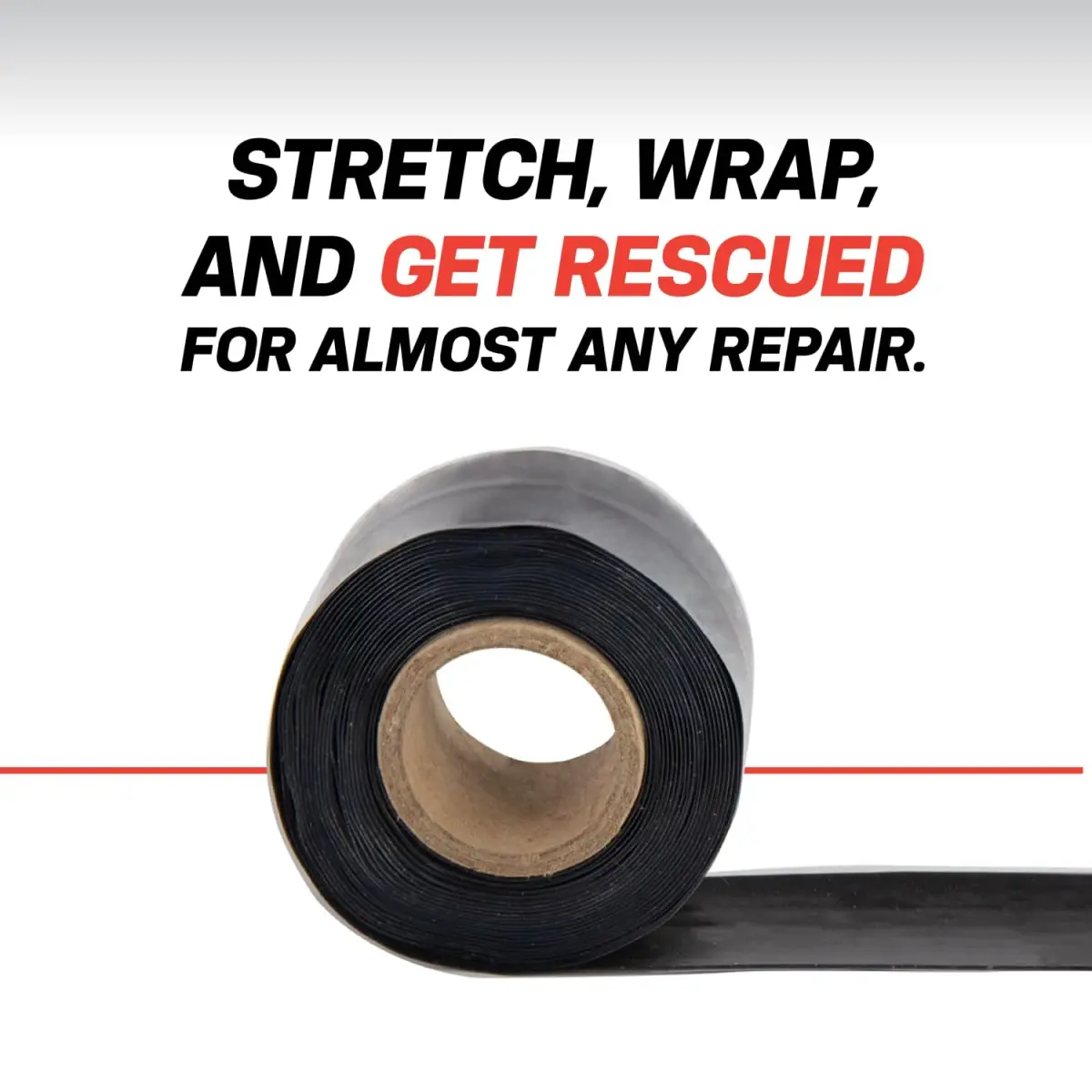 Bond It Rescue Tape Self-Fusing Silicone Repair Tape 3.05m (12 ft) Red | Seals Leaks, Insulates Wiring, Withstands 500°F - view 2