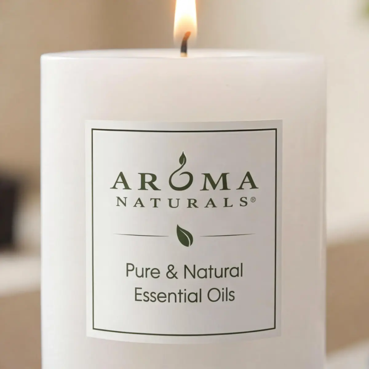 Aroma Naturals Patchouli & Frankincense Pillar Candle 6.4cm x 10.2cm | Natural Essential Oil Aromatherapy - view 8