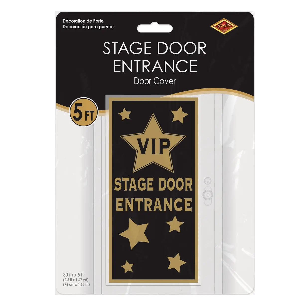 Beistle VIP Stage Door Entrance Door Cover | Celebrity Red Carpet Party Decor, 5' x 30" - view 6