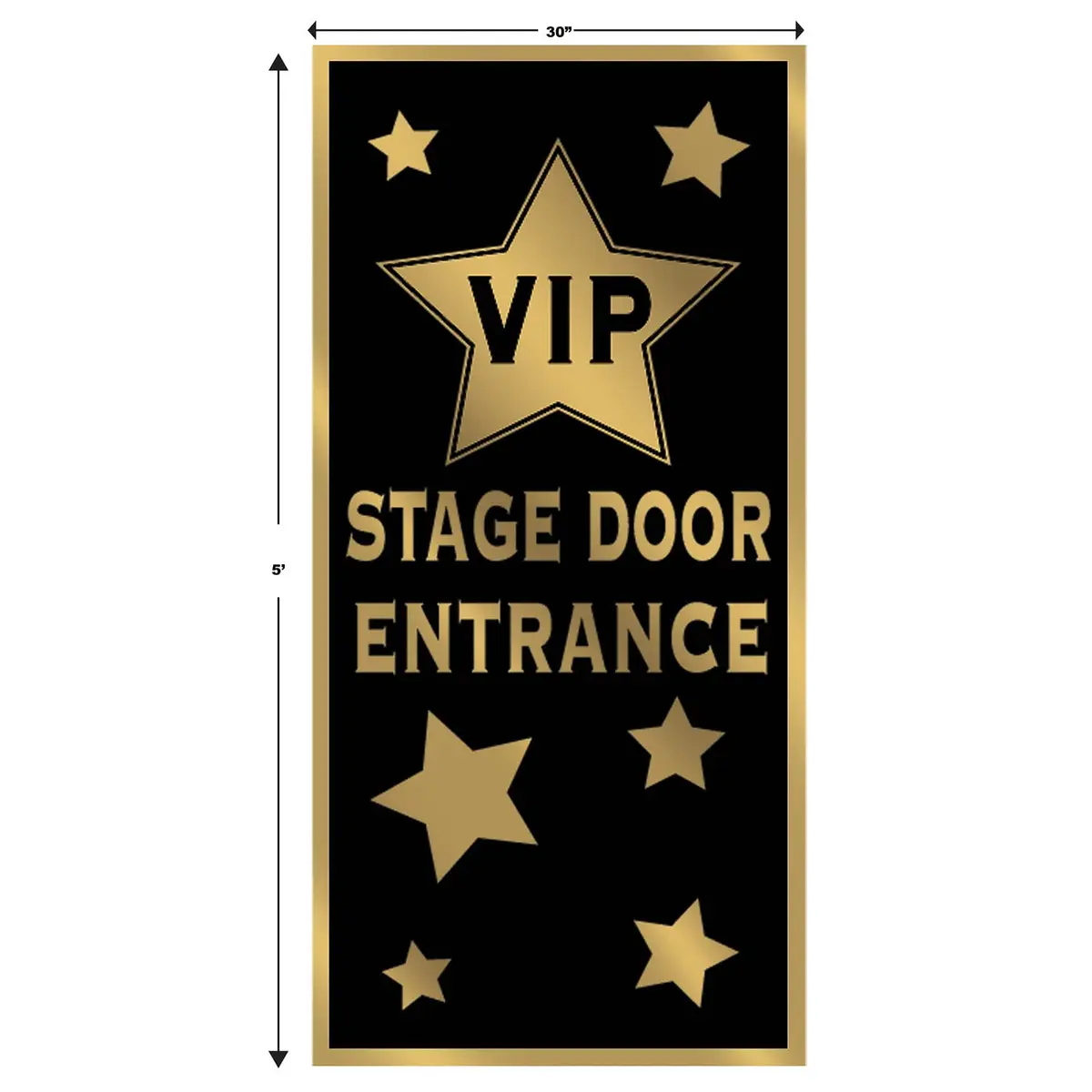 Beistle VIP Stage Door Entrance Door Cover | Celebrity Red Carpet Party Decor, 5' x 30" - view 2