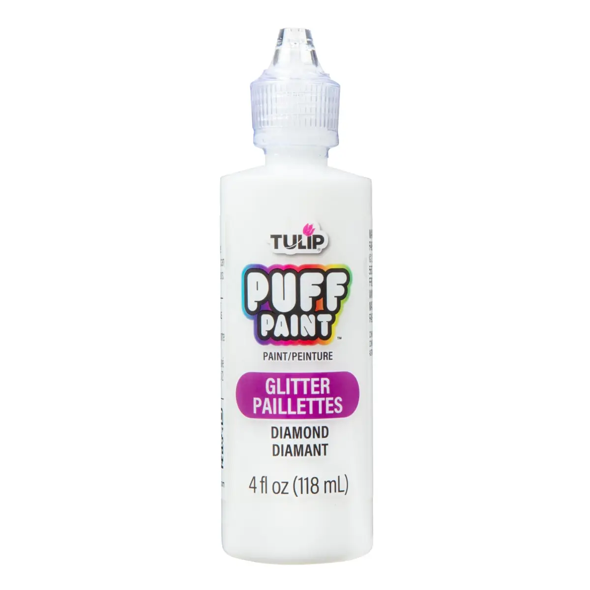 Tulip Dimensional Fabric Paint Glitter Diamond 4 Fl Oz (118 ml) | Permanent & Washable Puffy Texture - main product image
