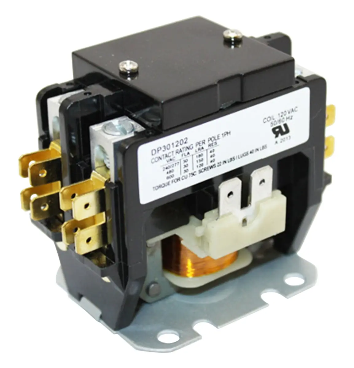 Packard DP301202 C230B 2 Pole 30 Amp Contactor | 120V Coil, Industrial Control Equipment - main product image