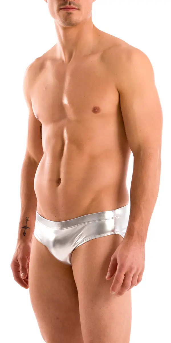 Gary Majdell Sport Liquid Silver Bikini Swimsuit Size Medium | Full Coverage, Quick Drying, Adult Men - view 3