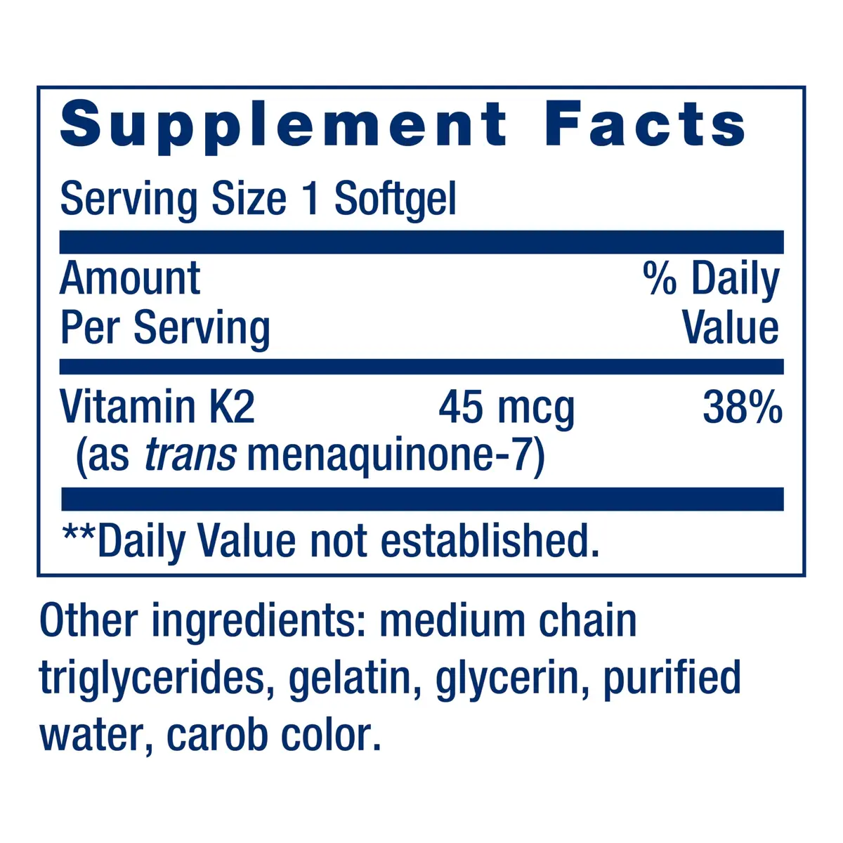 Life Extension Low Dose Vitamin K2 Supports Arterial & Heart Health, 90 Softgels - view 3