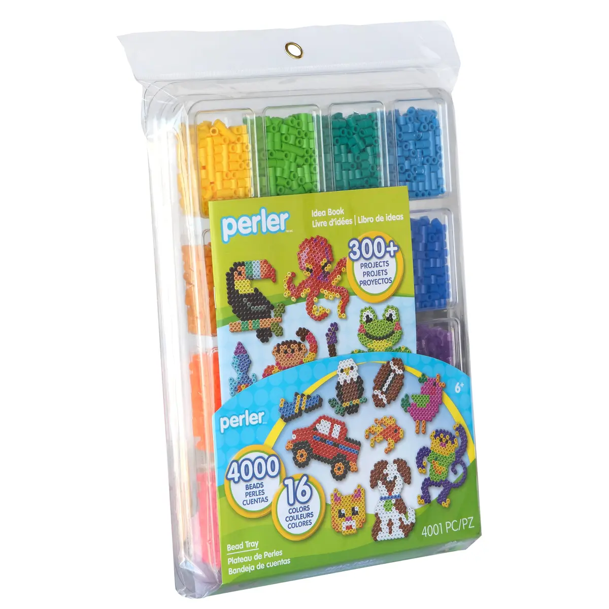 Perler Assorted Fuse Beads Kit with Storage Tray & Pattern Book, Multicolor, 4001pcs | Arts & Crafts for Kids & Adults - view 8