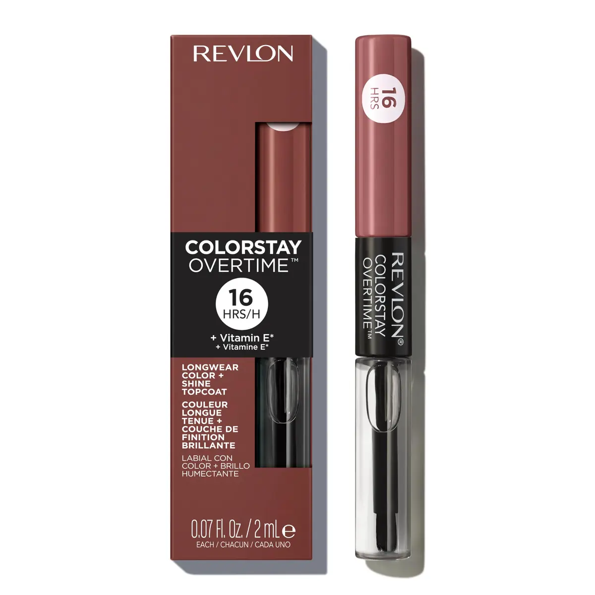 Revlon ColorStay Overtime Lipcolor, Faithful Fawn, 2ml (0.07 Fl Oz) | Long-Wearing Liquid Lipstick with Glossy Finish - view 2