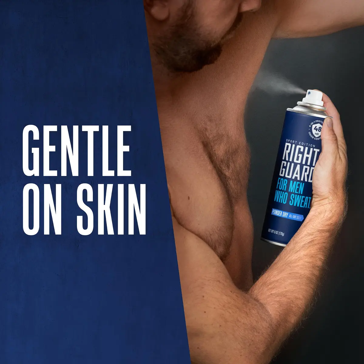 Right Guard Sport Powder Dry Scent Antiperspirant & Deodorant Spray 6oz | 48-Hour Odor & Sweat Block, Gentle on Skin - view 3