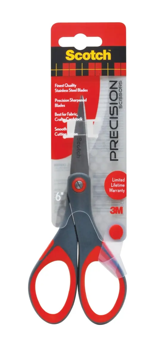 Scotch Precision Scissors 6-Inch (15.24 cm) | Professional Quality Stainless Steel Blades - main product image