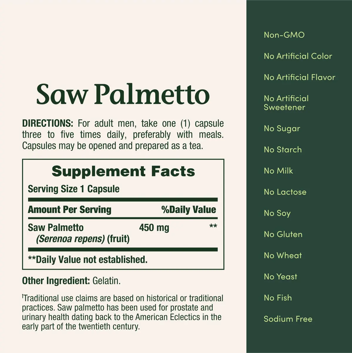 Nature's Bounty Saw Palmetto 450 mg | Supports Prostate & Urinary Health in Men - view 5