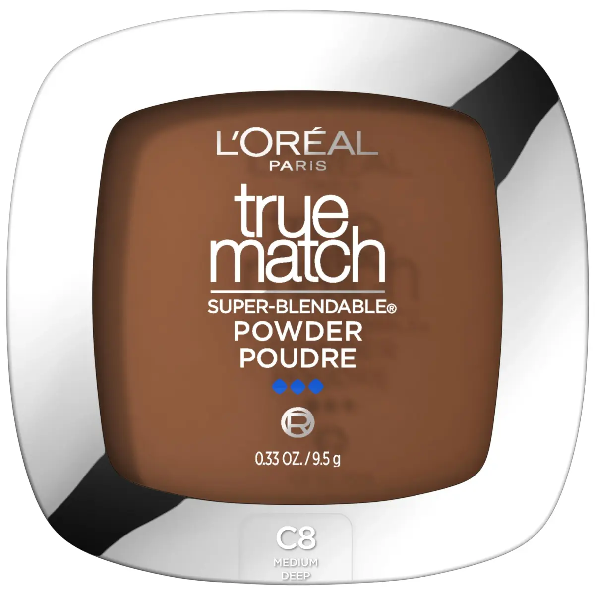 L'Oreal Paris True Match Super Blendable C8 Medium Deep Oil-Free Powder Foundation - main product image